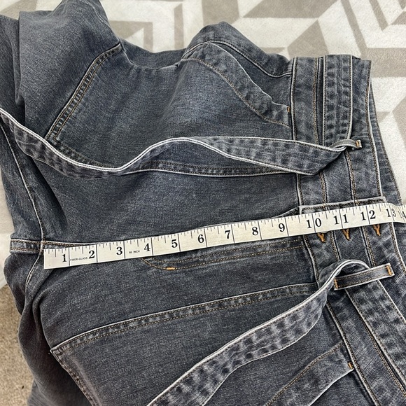 Veronica Beard Logan Belted High Rise Straight-Leg Jeans in‎ Kodiak size 31 - Picture 10 of 11